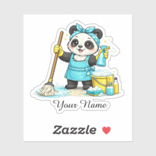 Autocollant de Panda de nettoyage Kawaii Mignon
