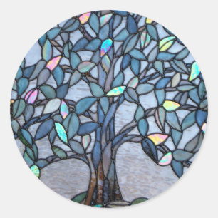 Autocollant de "panneau d'arbre" en verre souillé