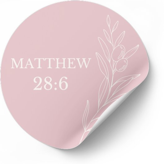 Autocollant de Pâques Matthieu 28:6 – Résurrection