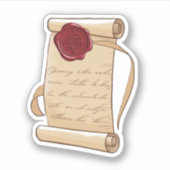 Autocollant de parchemin scellé (Devant)