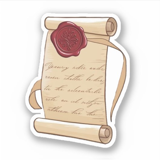 Autocollant de parchemin scellé (Devant)