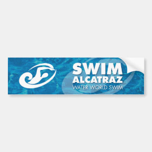 Autocollant de pare-chocs alcatraz de natation