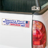 Autocollant de pare-chocs America First (Sur camion)