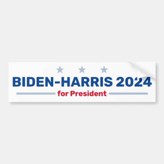 Autocollant de pare-chocs Biden-Harris 2024 (Devant)