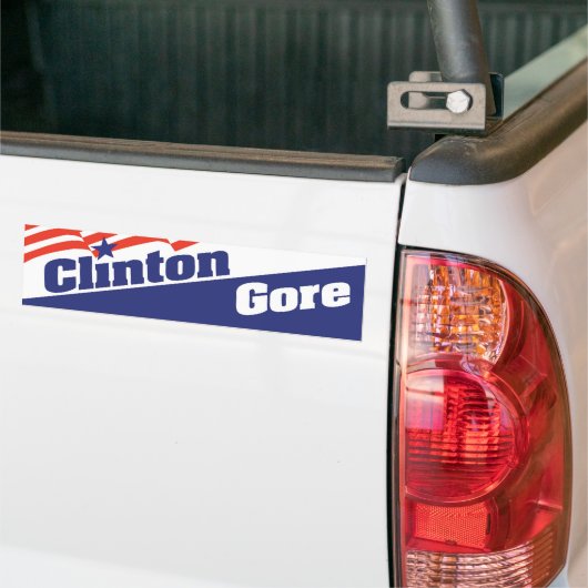 Autocollant de pare-chocs Bill Clinton Al Gore 199 (Sur camion)