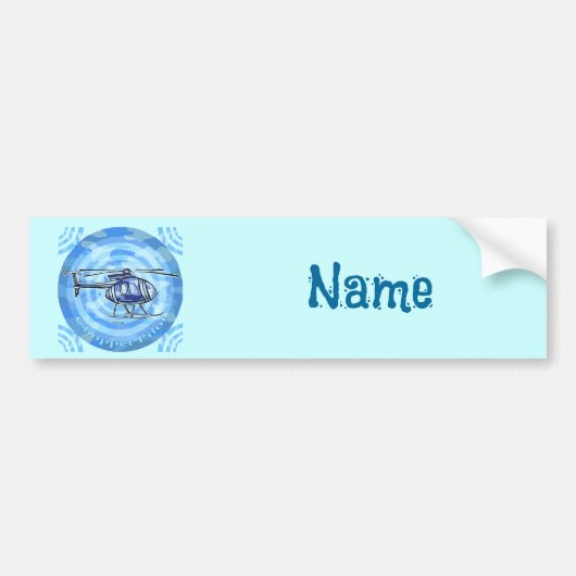 Autocollant de pare-chocs Blue Sky Helicopter (Devant)