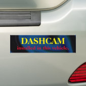 Autocollant de pare-chocs Dashcam (En voiture)