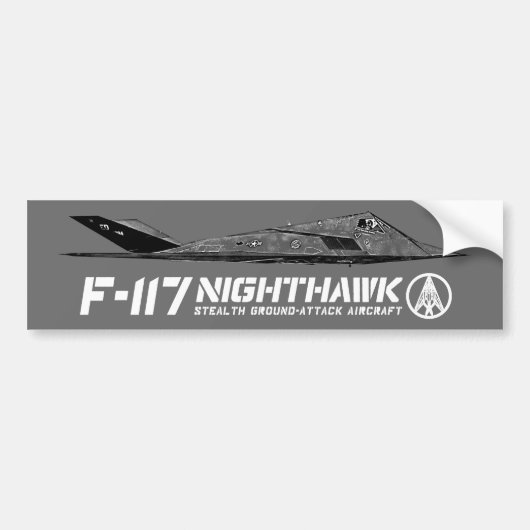 Autocollant de pare-chocs de nuit F-117 (Devant)