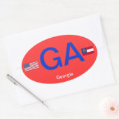 Autocollant de pare-chocs de style euro Géorgie* (Enveloppe)