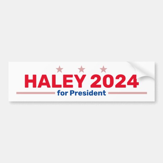 Autocollant de pare-chocs Haley 2024 (Devant)