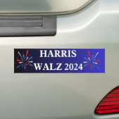 Autocollant de pare-chocs Harris Walz 2024 (En voiture)