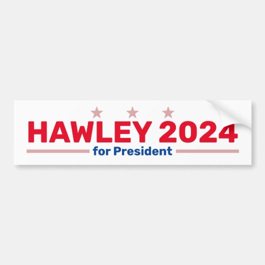 Autocollant de pare-chocs Hawley 2024 (Devant)