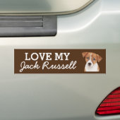 Autocollant de pare-chocs Jack Russell (En voiture)