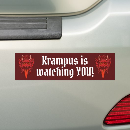 autocollant de pare-chocs Krampus (En voiture)