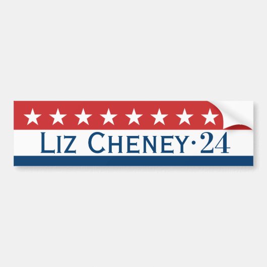 Autocollant de pare-chocs Liz Cheney 2024 (Devant)