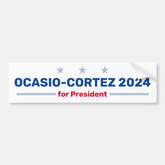 Autocollant de pare-chocs Ocasio-Cortez 2024 (Devant)
