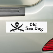 Autocollant de pare-chocs Old Sea Dog (En voiture)