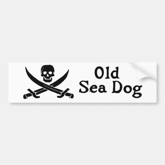 Autocollant de pare-chocs Old Sea Dog (Devant)