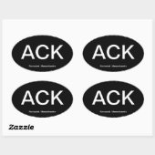 Autocollant de pare-chocs ovale ACK Nantucket (Feuille)