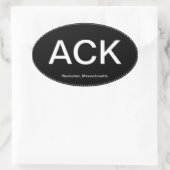 Autocollant de pare-chocs ovale ACK Nantucket (Sac)