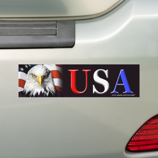 Autocollant de pare-chocs Patriotique "USA Eagle" (En voiture)