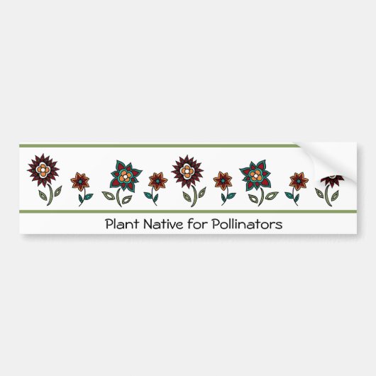 Autocollant de pare-chocs plante pour Pollinisateu (Devant)