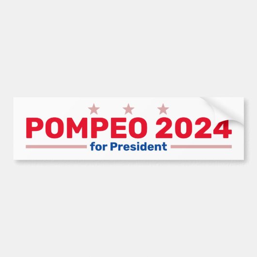 Autocollant de pare-chocs Pompeo 2024 (Devant)