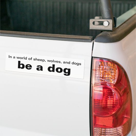 Autocollant de pare-chocs pour chien (Sur camion)