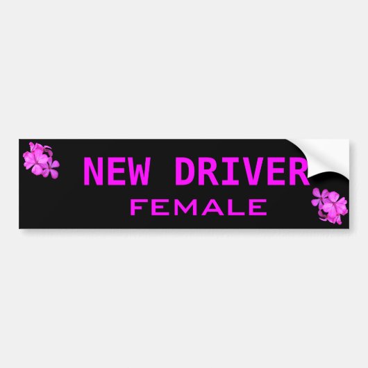 autocollant de pare-chocs pour conducteur féminin (Devant)