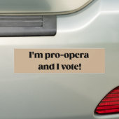 Autocollant de pare-chocs Pro-Opera Voter Frasier  (En voiture)