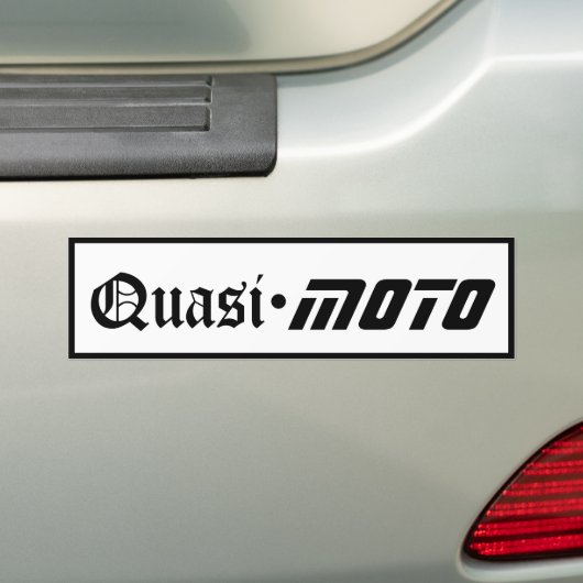 Autocollant de pare-chocs QuasiMOTO (En voiture)