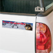 Autocollant de pare-chocs Sibérien Husky (Sur camion)