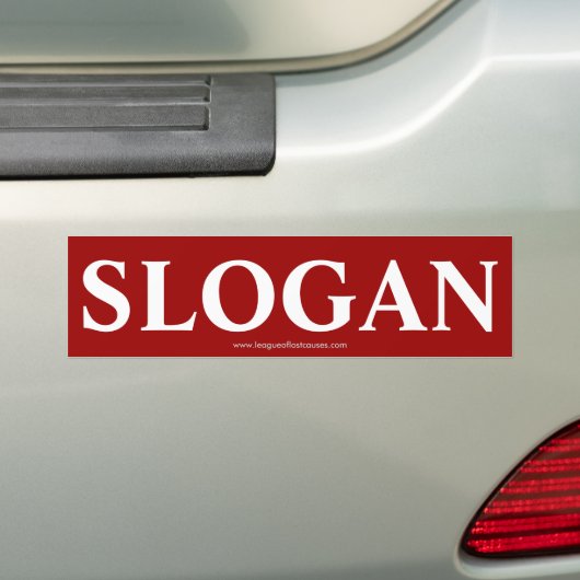 Autocollant de pare-chocs "Slogan" (En voiture)