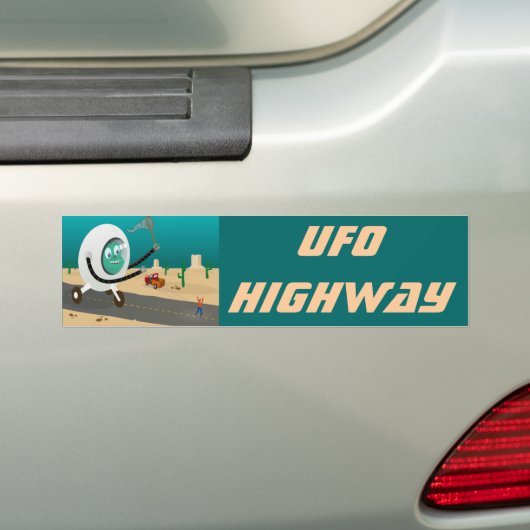 Autocollant de pare-chocs UFO Highway (En voiture)