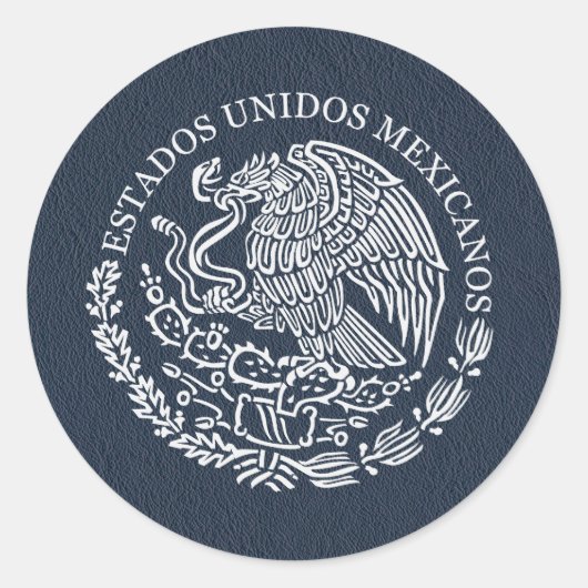 Autocollant de passeport bleu de la marine mexicai (Devant)