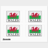 Autocollant de Pays de Galles (Feuille)