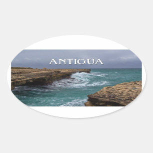 Autocollant de paysage marin d'île de l'Antigua
