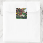 Autocollant de peinture de fleurs et de clôture co (Sac)