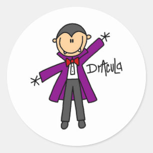 Autocollant de personnage bâton de Dracula d'Hallo