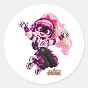 Autocollant de personnage de robot IA futuriste ro