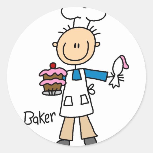 Autocollant de personnage en bâtonnet de boulanger (Devant)