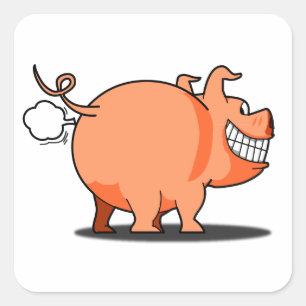 Autocollant de pet de porc