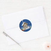 Autocollant de petite maison de Noël (Enveloppe)