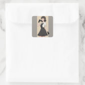 Autocollant de petite robe noire Anime Chic - inte (Sac)