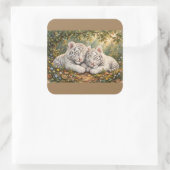 Autocollant de petits tigres endormis mignons – Fa (Sac)