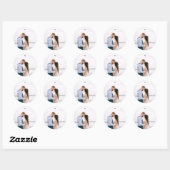 Autocollant de photo de mariage Simple Moderne Cœu (Feuille)