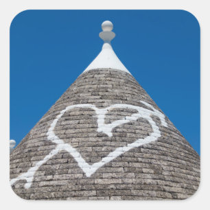 Autocollant de photo de toit de maison de Trulli