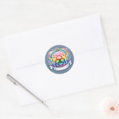 Autocollant de pile de livres orné de rose - Whims (Enveloppe)