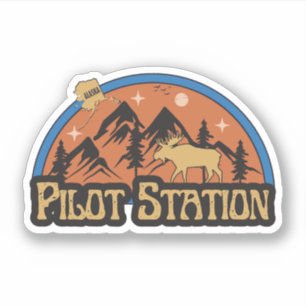 Autocollant de Pilot Station, Alaska