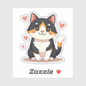 Autocollant de planificateur de chat calico Chibi (Feuille)